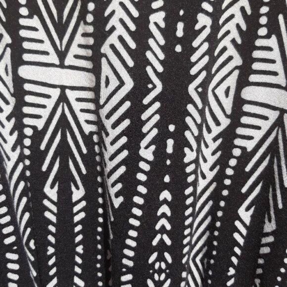 Mossimo Spaghetti Strap Scoop Neck Cinched Waist Aztec Scalloped Romper Blk Sz S - Picture 5 of 9